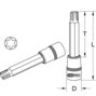 KS Tools Bit-Stecknuss für RIBE®-Schrauben, lang