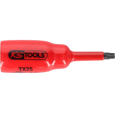 KS Tools Bit-Stecknuss mit Schutzisolierung für Torx-Schrauben, kurz
