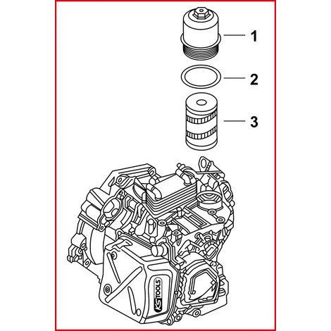 KS Tools Ölfilterschlüssel für DSG-Getriebeölwechsel für Common-Rail-Motoren, kurz