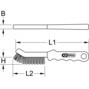 KS Tools Stahldraht-Bremssattel-Drahtbürste 2-reihig, gerade und spitz zulaufend