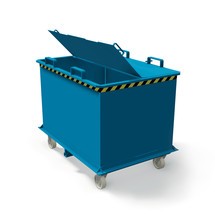 Låg til foldning af bund container med automatisk udløsning, volumen 1,5 + 2 m³