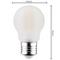 LED Filament Leuchtmittel - Globe G45 E27 4,5W 470lm 2700K opal 330°