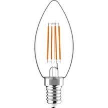 LED Filament Leuchtmittel - Kerze C35 E14 4,5W 470lm 2700K klar 330° dimmbar