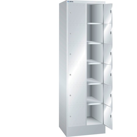 LISTA Armoire à casiers, (lxPxH) 610x500x1 995 mm, 2x6 casiers