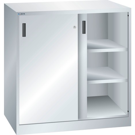Manipulační skříň LISTA s posuvnými dveřmi, (ŠxHxV) 1000x400x1000 mm, 2 nastavitelné police
