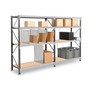 ManOrga Estantería ancha, con tableros de aglomerado, módulo inicial y carga por estante de hasta 880 kg