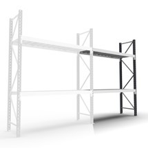 ManOrga Široký regál s ocelovými panely, přídavné pole, nosnost police až 880 kg