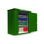 Materiaalcontainer afzonderlijke module, hxbxd 2.150 x 2.100 x 1.140 mm, gedemonteerd, houten bodem, gelakt