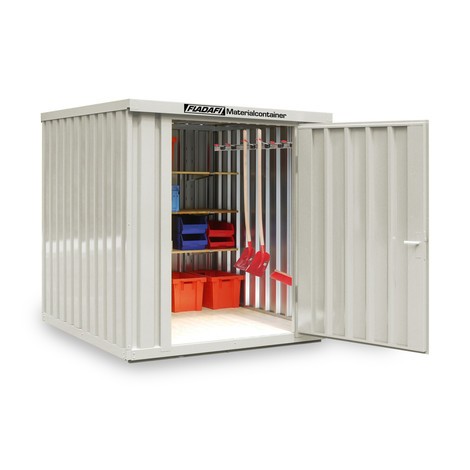 Materiaalcontainer afzonderlijke module, hxbxd 2.150 x 2.100 x 2.170 mm, gedemonteerd, houten bodem, gelakt