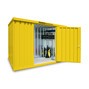 Materiaalcontainer afzonderlijke module, hxbxd 2.150 x 3.050 x 2.170 mm, gemonteerd, houten bodem, gelakt