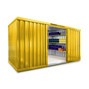 Materiaalcontainer afzonderlijke module, hxbxd 2.150 x 4.050 x 2.170 mm, gemonteerd, houten bodem, gelakt