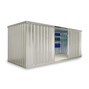 Materiaalcontainer afzonderlijke module, hxbxd 2.150 x 5.080 x 2.170 mm, gemonteerd, houten bodem, gelakt