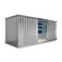 Materiaalcontainer afzonderlijke module, hxbxd 2.150 x 5.080 x 2.170 mm, gemonteerd, houten bodem, gelakt