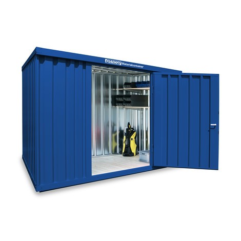 Materialcontainer Einzelmodul, HxBxT 2.150 x 3.050 x 2.170 mm, montiert, Holzfußboden, lackiert
