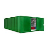 Materialcontainer Kombination, 3 Module, HxBxT 2.150 x 5.080 x 6.520 mm, vormontiert, Holzfußboden, lackiert