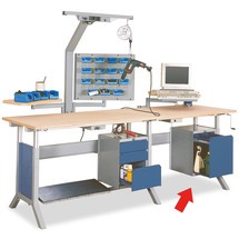 Meuble bas à 1 tiroir pour table de système de poste de travail Bedrunka+Hirth, H x l x P 500 x 370 x 400 mm
