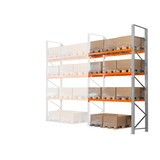 Módulo adicional de estantería para palets ManOrga, carga por estante de 1.644 kg