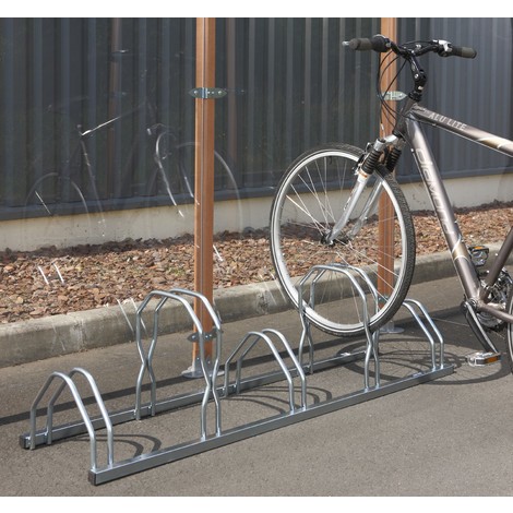 MOTTEZ Fahrradständer für 5 Fahrräder, 2 Ebenen nebeneinander