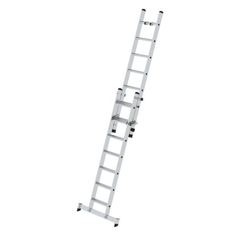 Munk Stufen-Schiebeleiter 2-teilig mit nivello®-Traverse