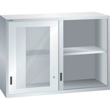 Nástavná skříňka LISTA s posuvnými dveřmi 78x27E, (ŠxHxV) 1431x572x1000 mm, průzor
