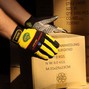 NON-SLIP Mechanics-Handschuh mit Elasthan-Rücken gelb