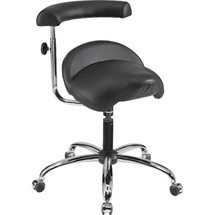 Obrotowe krzesło robocze taboret Comfort, siedzisko siodłowe