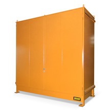 odkládací police kontejner pro 6x KTC/IBC, 2 úrovně, 2 sklopné dveře
