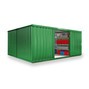Opslagcontainer combinatie, 2 modules, hxbxd 2.150 x 4.050 x 4.340 mm, voorgemonteerd, houten bodem, gelakt