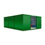 Opslagcontainer combinatie, 3 modules, hxbxd 2.150 x 4.050 x 6.520 mm, voorgemonteerd, houten bodem, gelakt
