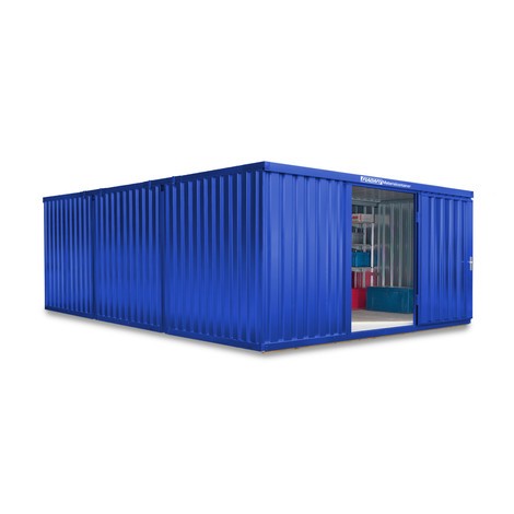 Opslagcontainer combinatie, 3 modules, hxbxd 2.150 x 4.050 x 6.520 mm, voorgemonteerd, houten bodem, gelakt