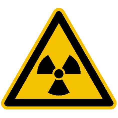 Panneau d’avertissement Attention aux substances radioactives