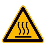 Panneau d'avertissement : Avertissement de surface chaude