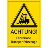 Panneau d'avertissement - « Système de transport sans conducteur »