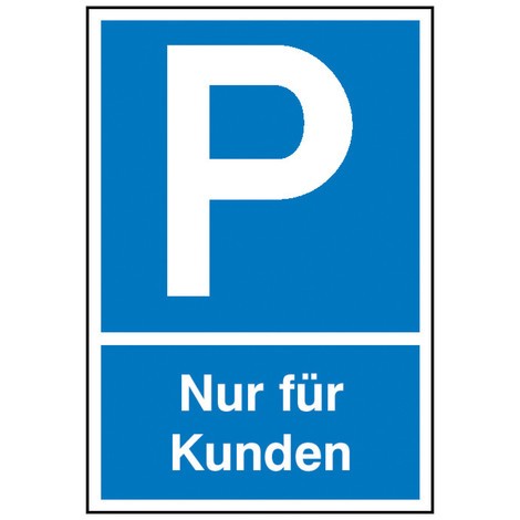 Panneau de parking « Réservé aux clients »