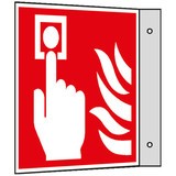 Panneau de protection incendie : Détecteur d'incendie (manuel), étendard