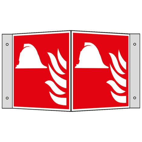 Panneau de protection incendie : Moyens et appareils de lutte contre l'incendie, en angle