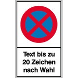 Panneau d’interdiction de stationner, absolu, texte à la demande