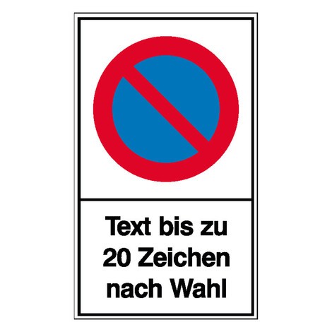 Panneau d'interdiction de stationner, limité, texte à la demande