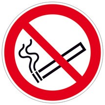 Panneau d'interdiction : Défense de fumer, à longue luminescence