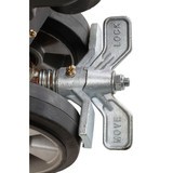 Parking brake for Jungheinrich stainless steel pallet trucks AM I20 + AM I20p, for polyurethane steering castors