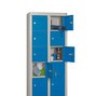 PAVOY Kleinfachschrank, 30 Fächer, HxBxT 1.950 x 460 x 200 mm, mit Etikettenrahmen