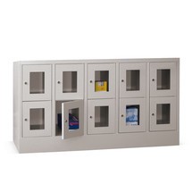 PAVOY Schließfachschrank mit Sichtfenster, 5 x 2 bis 5 x 5 Fächer