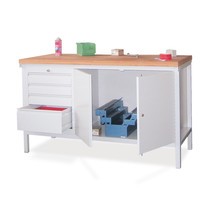 PAVOY Werktisch mit Schubladenblock + Schrank, HxBxT 900 x 1.500 x 700 mm