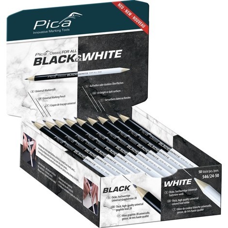 PICA Markierstift Classic FOR ALL Black&White