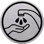 Piktogramm „Hände waschen“, Edelstahl