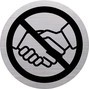 Piktogramm „Kein Händeschütteln“, Edelstahl