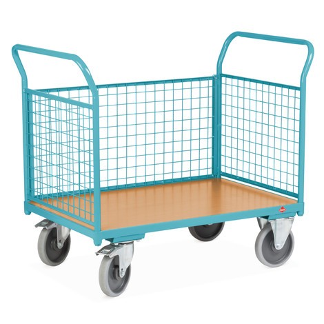 Plošinový vozík Ameise®, 3-stranný s mřížkovými stěnami