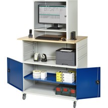 Počítačový stůl RAU s krytem na monitor