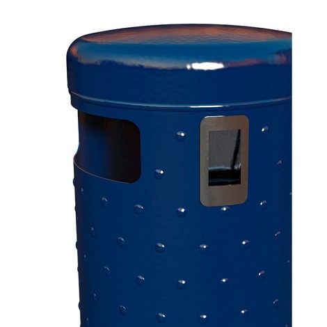 Pojemnik na odpady RENNER z możliwością dolnego opróżnienia oraz chromową popielniczką typ 7022
