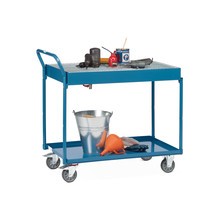 Pojízdný stolek fetra® s olejotěsnými vanami, mřížovým roštem a odtokovým kohoutem